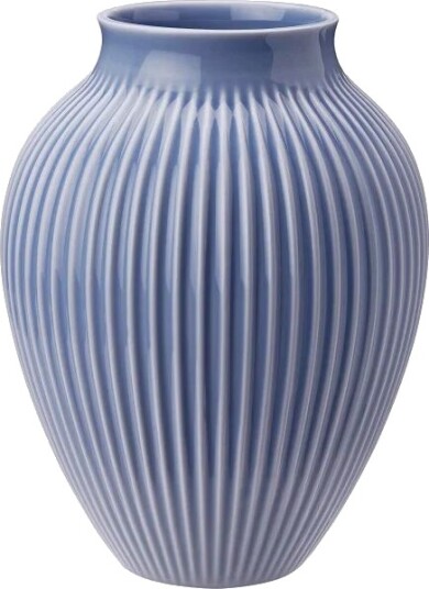 Knabstrup Keramik Knabstrup vase riller 27 cm Lavendelblå