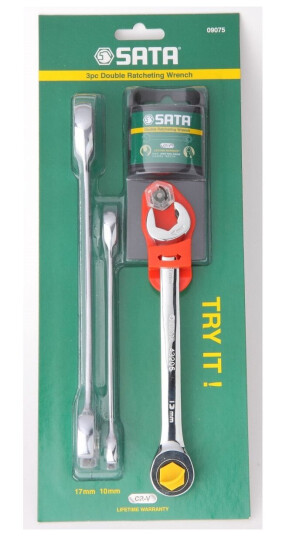 Sata Double Ratch Kombinasjonsnøkler 3 Stk / 10, 13, 17Mm Sata Double Ratch Kombinasjonsnøkler 3 Stk / 10, 13, 17Mm