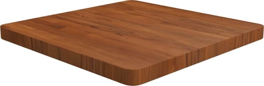 Firkantet bordplate mørkebrun 60x60x4 cm behandlet heltre eik 343076