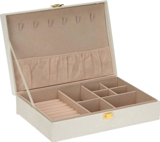 Home Styling Collection Home Styling Collection Hvitt Smykkeskrin Låsbar Oppbevaringsboks For Klokker Eske Koffert Etui Home Styling Collection Home Styling Collection Hvitt Smykkeskrin Låsbar Oppbevaringsboks For Klokker Eske Koffert Etui