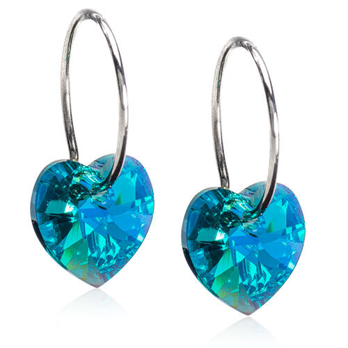Blomdahl Nt Heart Titanium Øredobber Med Krystal 15-1255-11 Blomdahl Nt Heart Titanium Øredobber Med Krystal 15-1255-11