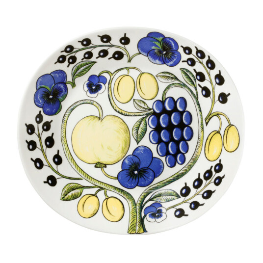 Arabia Paratiisi tallerken oval 25 cm Blå Arabia Paratiisi tallerken oval 25 cm Blå