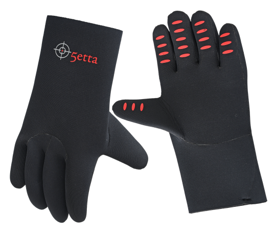 5etta Neoprenhanske Black Glued L