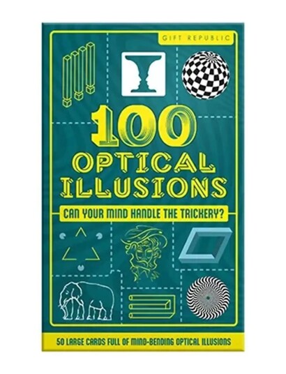 Gift Republic Kort Optical Illusions Green 10x8x2cm