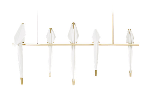 Moooi Abbor Light Branch Taklampe Messing/ Hvit Dimbar