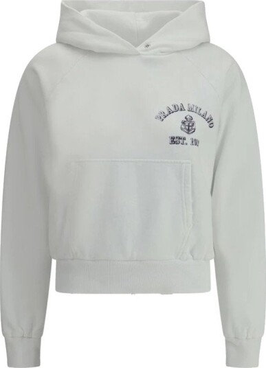 Prada Dame Gensere & Hettegensere Hvit L, Prada Dame Gensere & Hettegensere Hvit L,