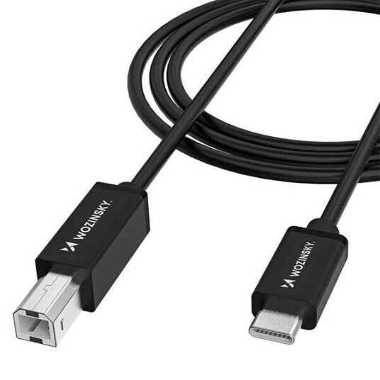 Wozinsky Usb-b Til Usb-c-kabel 2 M Svart