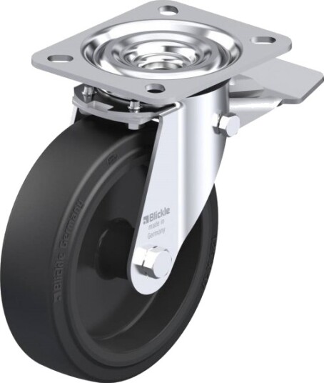 Blickle 850539 L-Poev 125G-St Styrehjul Med Brems, Hjuldiameter 125 Mm, Bæreevne (Maks.) 250 Kg (1 Stk)