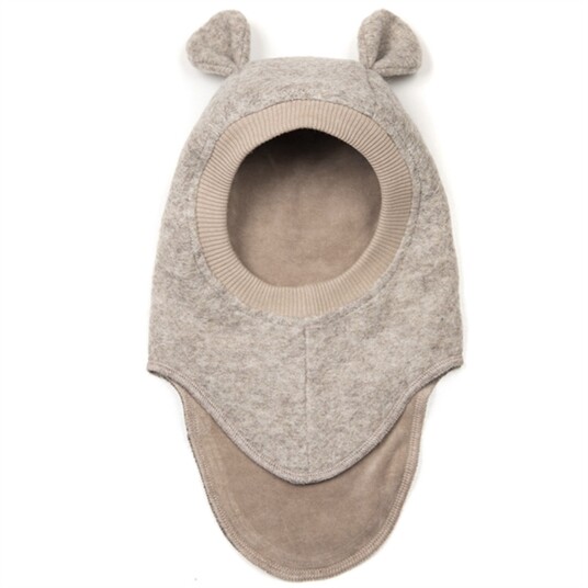 Huttelihut Elefantlue Ører Soft Ull Plys Camel Melange 0-12 mdr/48 Huttelihut Elefantlue Ører Soft Ull Plys Camel Melange 0-12 mdr/48