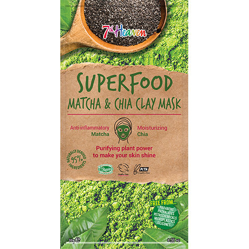 Kiss Earth Kiss Ansigtmaske Superfood Matcha & Chia 7Th Heaven  10 g