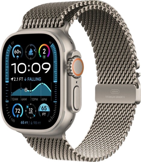 Apple Watch Ultra 2 Gps + Cellular 49mm Natural Titanium Case With Natural Titanium Milanese Loop L