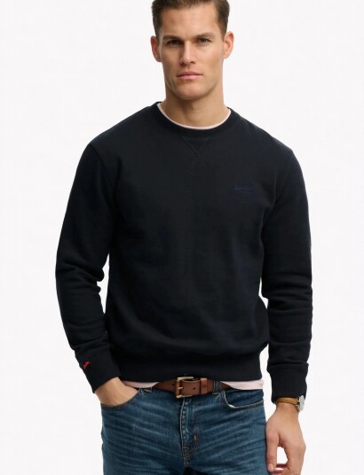 Superdry Essential Logo Crew Sweatshirt Navy S