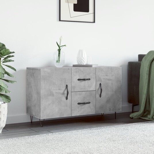 vidaXL Skjenk betonggrå 100x36x60 cm konstruert tre vidaXL Skjenk betonggrå 100x36x60 cm konstruert tre