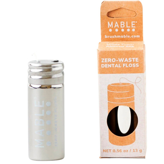 Sustainable Dental Floss Mable Steel Dispenser 30 mtr.