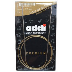 Addi Turbo Rundpinner Messing 80cm 2,50mm / 31.5in US1½