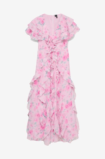 Vero Moda   Maxikjole vmSabrina SS Maxi Flounce Dress   Rosa