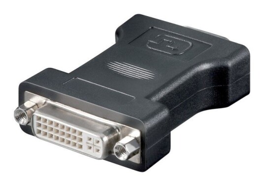 Goobay DVI-I til VGA Adapter M-F, Grønn/Svart