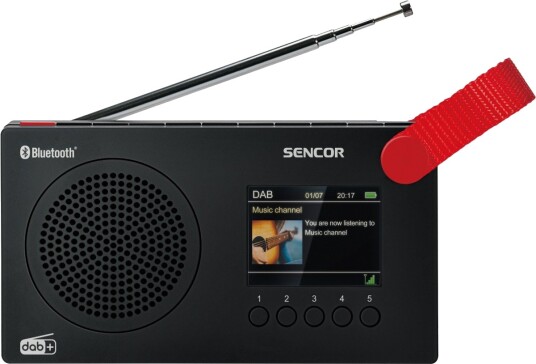 Sencor SRD 7757B DAB+ Radio med FM og Bluetooth Svart