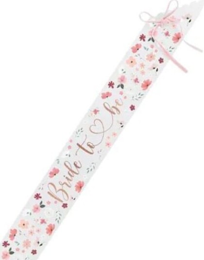 Blomstrete "Bride to Be" Ordensbånd Floral Bride