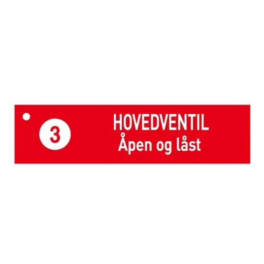 Skilt Hovedventil Åpen Og Låst Skilt Hovedventil Åpen Og Låst