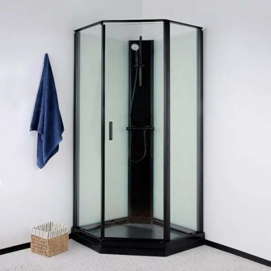 Badnor AS Badnor Scandia Black Lux 7-3 Dusjkabinett 100x100cm M/dusjsett