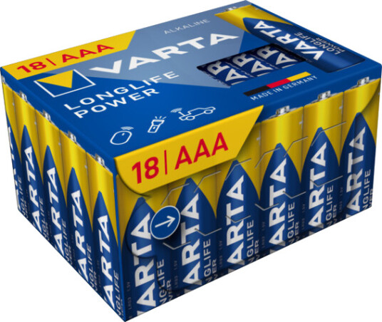 Batteri Varta Longlife Power LR03/AAA Cube 18 Pk