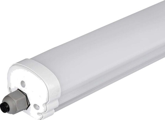 V Tac 120cm 36W vanntett komplett LED armatur gjennomgangskoblet 130lm/W IP65 6 års garanti Kulør : Kald V Tac 120cm 36W vanntett komplett LED armatur gjennomgangskoblet 130lm/W IP65 6 års garanti Kulør : Kald