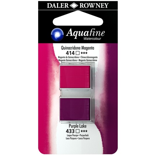 Aquafine Aquarelle Half pan Duo Quinacridone Magenta/Purple Lake