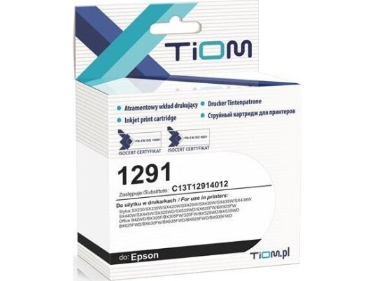 Tusz Tiom Tusz Tiom Do Epson 1291 | C13t12914012 | 440 Str | Black