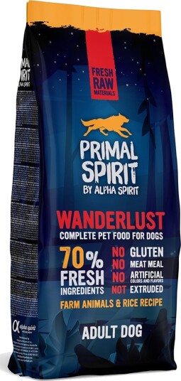 Primal Tørrfôr Spirit 70% Wanderlust Hundefôr 2 X 12 kg