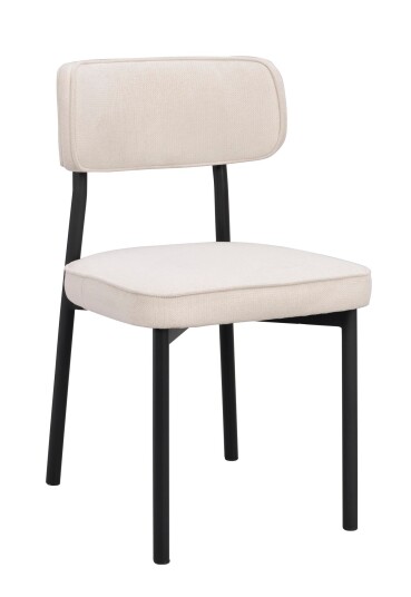 Rowico Home Paisley stol Lys beige stoff/svart metall Beige