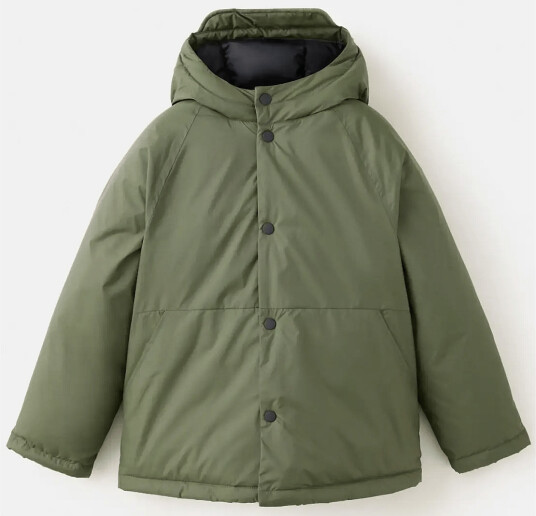 Mango Padded Jacket With Hood Khaki green 140