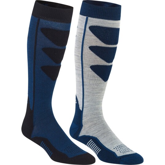 Bula Unisex Alpine Ski Sock 2-pack Denim 43+