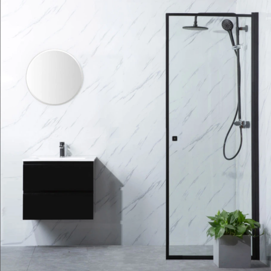 Bathlife Profil Dusjdør 70 cm, Sort Matt/Klart Glass Bathlife Profil Dusjdør 70 cm, Sort Matt/Klart Glass