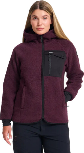 RevolutionRace Sherpa Hoodie Dame Winetasting Størrelse:S Dame > Overdeler > Fleece & midlayers
