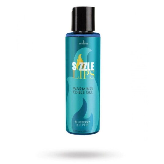 SENSUVA - SIZZLE LIPS VARMENDE & SPISELIG GEL - BLUEBERRY ICE POP 125 ML