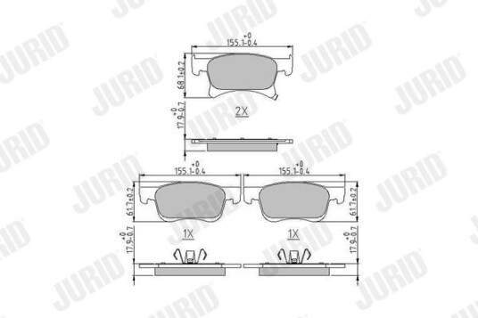 Bremseklosser JURID 573657J Bremseklosser JURID 573657J