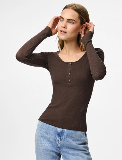 Pieces Pckitte Ls Top Jrs Noos Bc Brown XXL Pieces Pckitte Ls Top Jrs Noos Bc Brown XXL