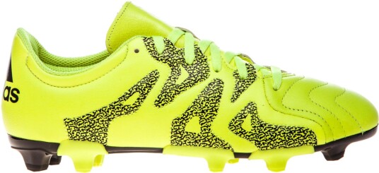 Adidas Kids X 15.3 FG / AG J Leather Neon   Neongrønn 29