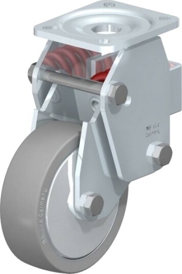 Blickle 853745 Bhf-Alth 125K-1-As-Fa Støttehjul Med Fjæring Hjuldiameter 125 Mm, Bæreevne (Maks.) 350 Kg (1 Stk.)