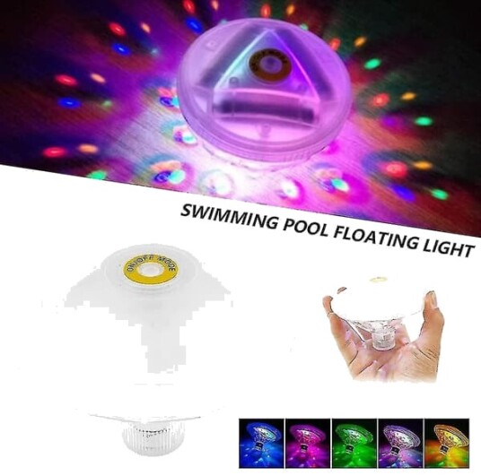 Fargeflytende bassenglys diskobadlys Ip68 nedsenkbar LED lys LED undervannslys med 7 moduser for baderom svømmebasseng spa nedsenkbar