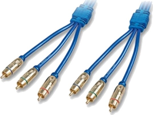 Lindy RCA Cinch x3 RCA Cinch x3 Kabel 10m Blå