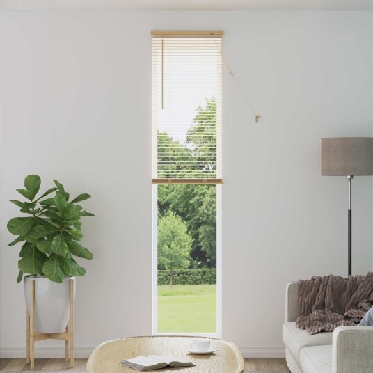 vidaXL Venetiansk persienne Lys Brun med Mønster 213 x 40 cm 25 mm PVC vidaXL Venetiansk persienne Lys Brun med Mønster 213 x 40 cm 25 mm PVC