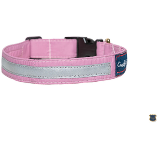 Hundehalsbånd Reflex - Quick Release/Justerbart Old Pink 35 cm.