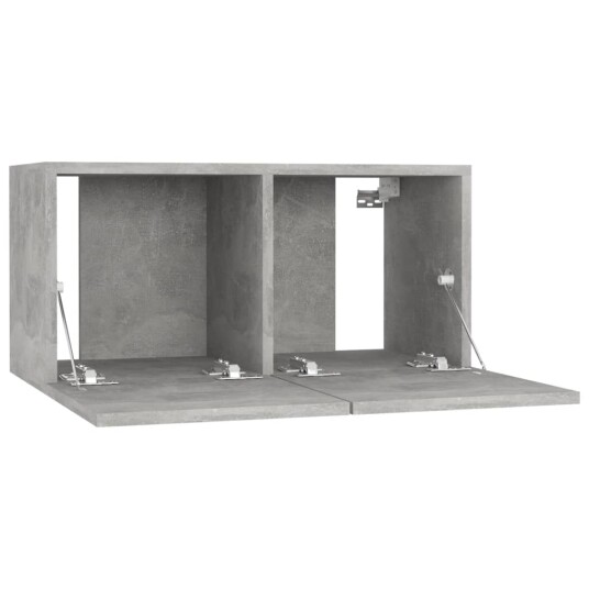 vidaXL Hengende TV-benk betonggrå 60x30x30 cm