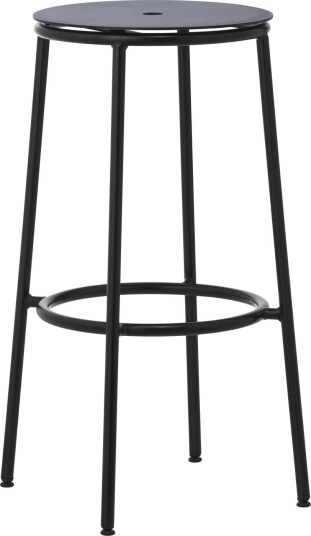 Normann Copenhagen Circa Barstol H75 Sort/Sort Aluminium