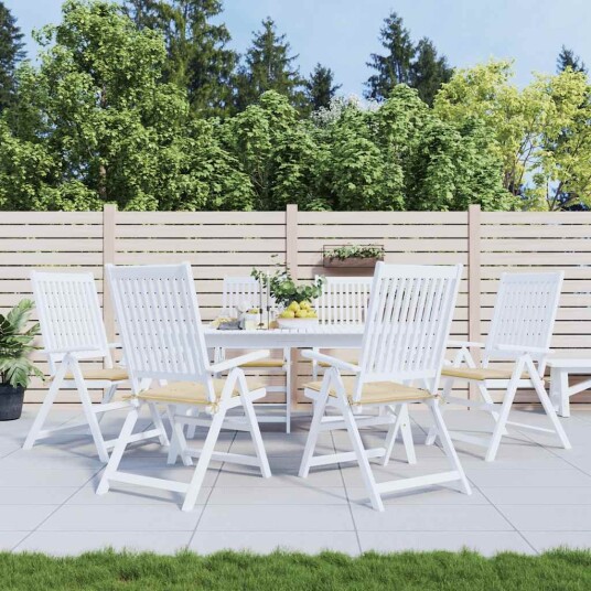 vidaXL Utendørs stolputer 6 stk beige 40x40x4 cm oxfordstoff