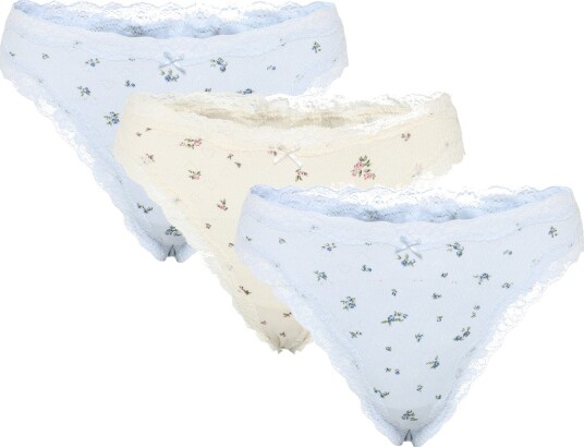 Lindex Brief Thong Reg Wilma Heart Po Cream XL