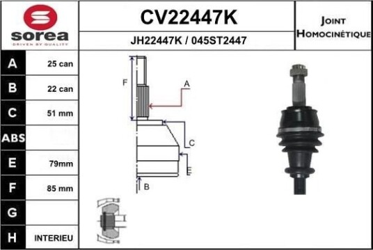 Drivledd EAI CV22447K Drivledd EAI CV22447K