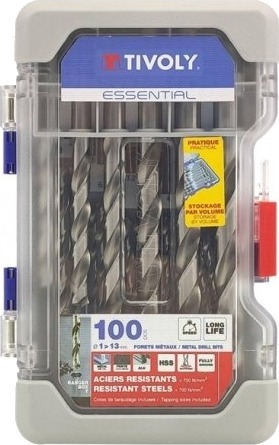 Borsett Tivoly Metalo Hss 100 Stk/Pk. Ø1-13 Mm, 118° "Skjæres Eneste"